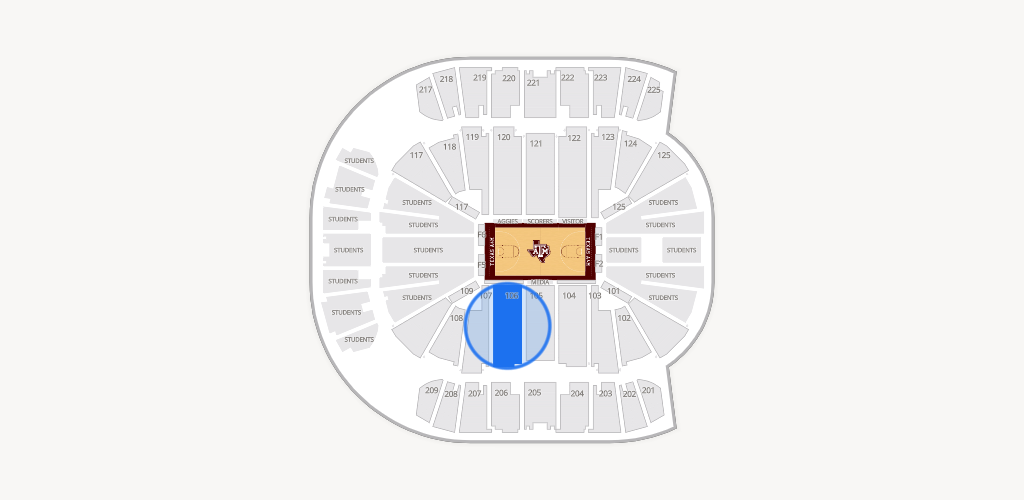Reed Arena Seating Chart