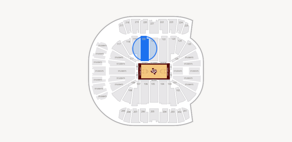 Reed Arena Seating Chart