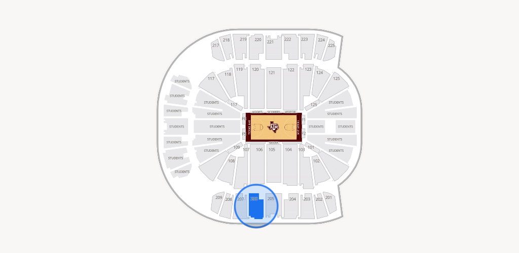 Reed Arena Seating Chart