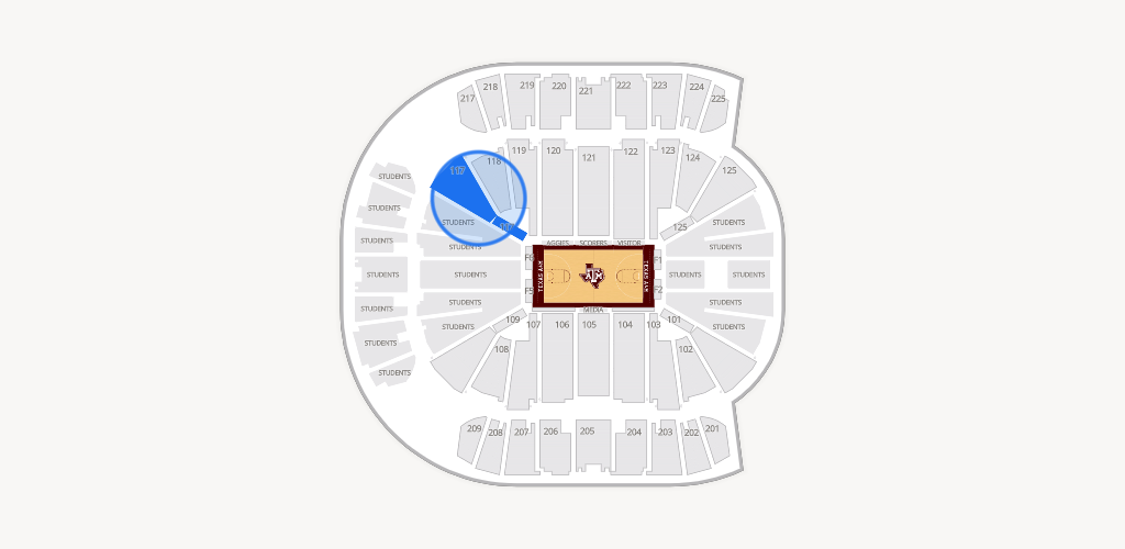 Reed Arena Seating Chart