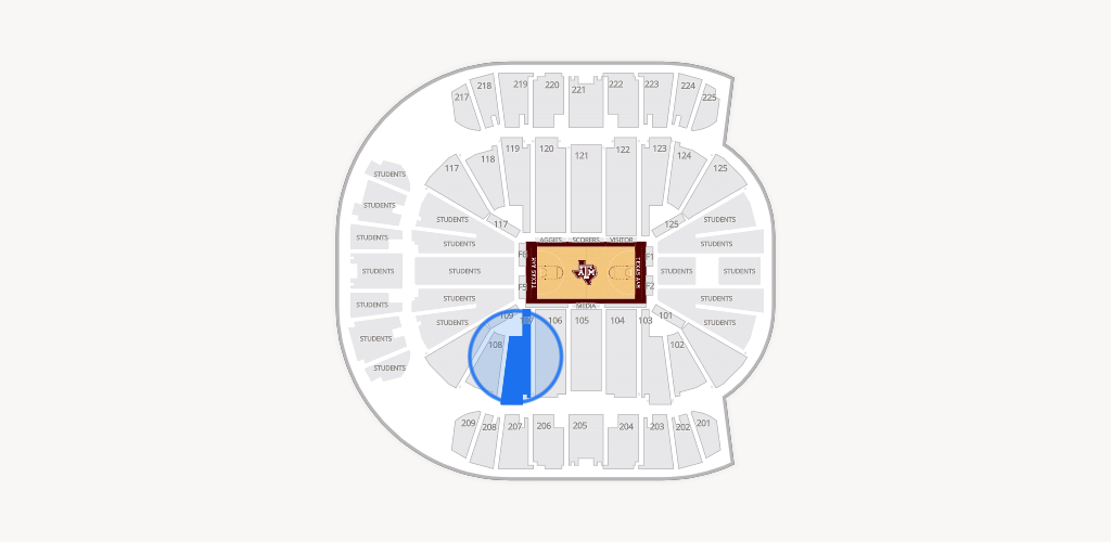 Reed Arena Seating Chart