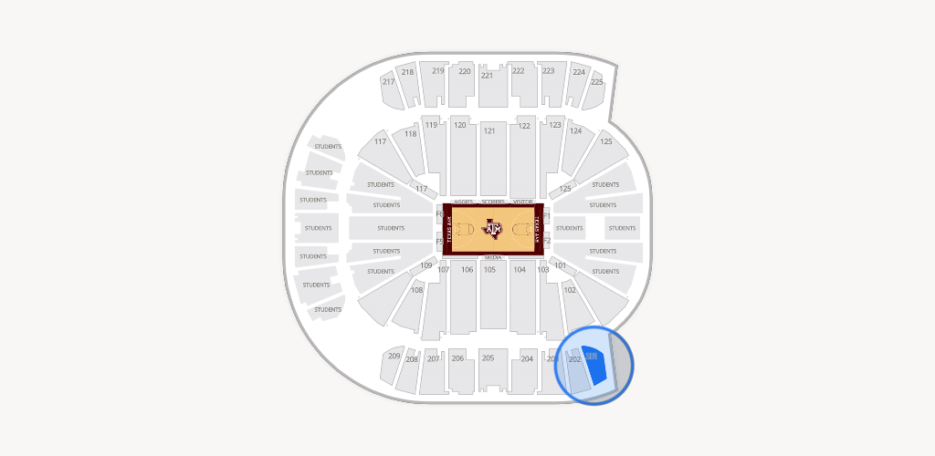 Reed Arena Seating Chart