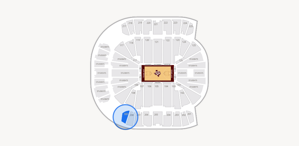 Reed Arena Seating Chart