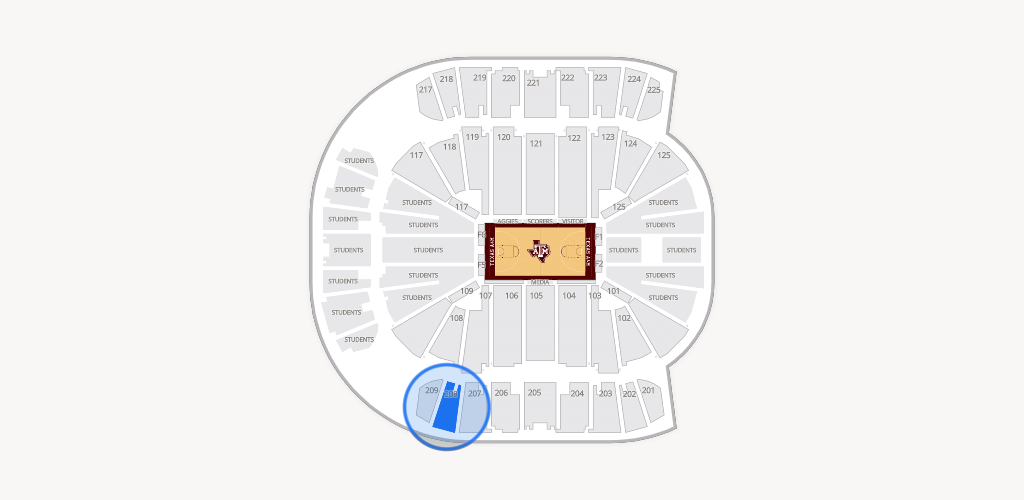 Reed Arena Seating Chart
