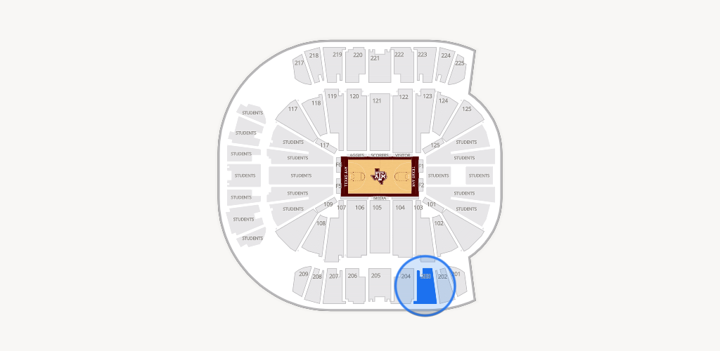 Reed Arena Seating Chart