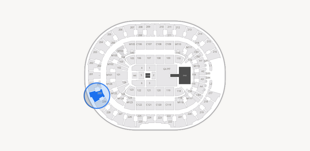 Rocket Arena - Section 230 Seat View | SeatGeek