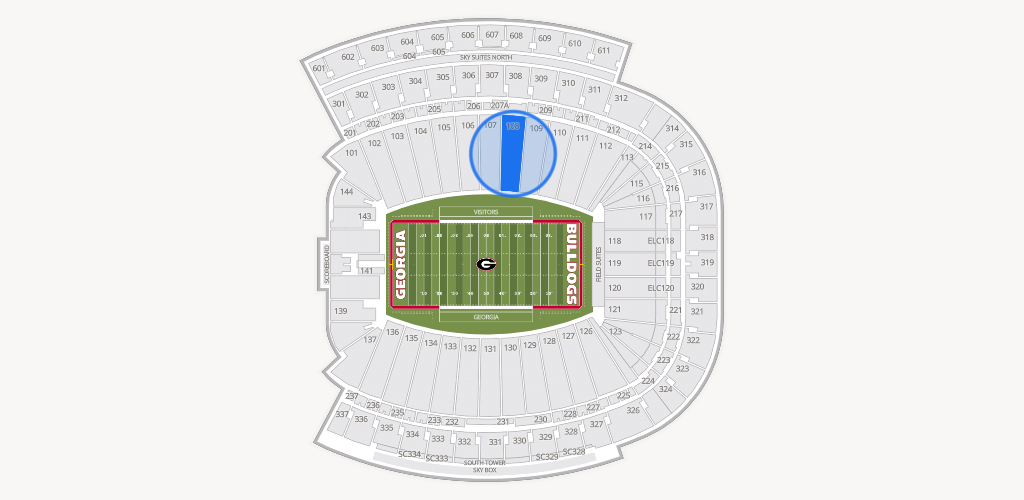 Sanford Stadium Seating Chart