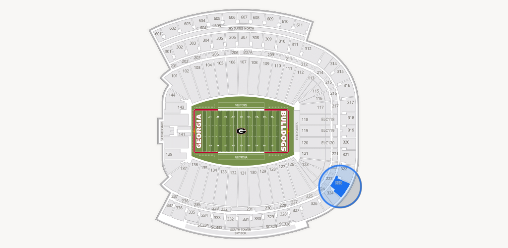 Sanford Stadium Seating Chart