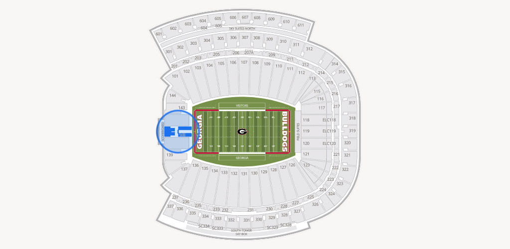 Sanford Stadium Seating Chart