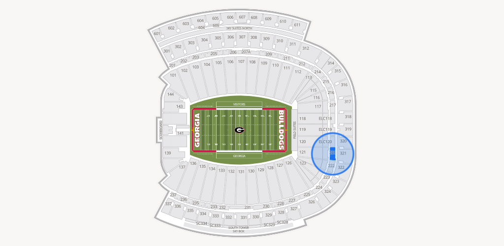 Sanford Stadium Seating Chart