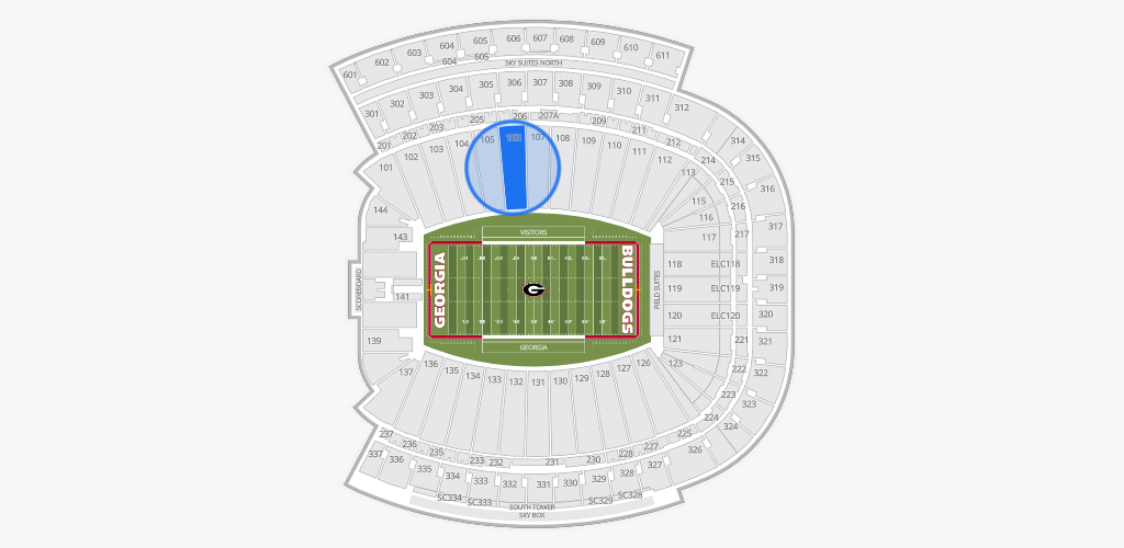 Sanford Stadium Seating Chart