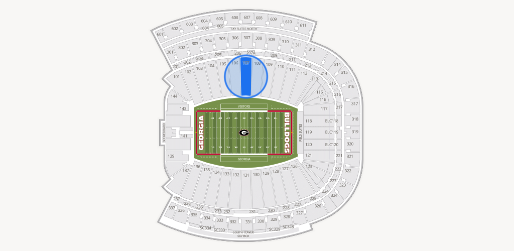 Sanford Stadium Seating Chart