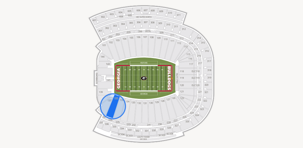 Sanford Stadium Seating Chart