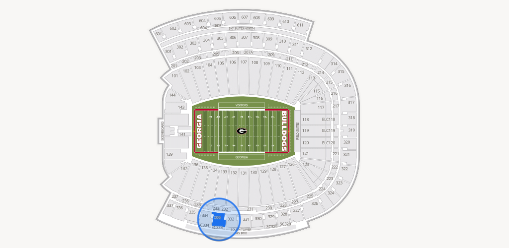Sanford Stadium Seating Chart