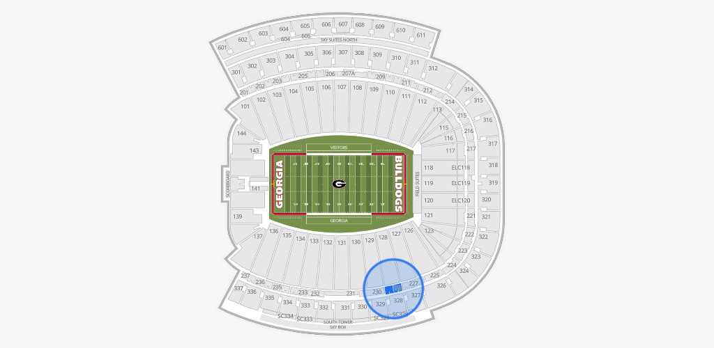Sanford Stadium Seating Chart