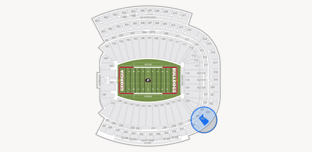 Sanford Stadium Seating Chart