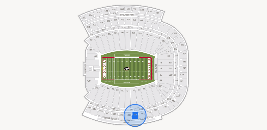 Sanford Stadium Seating Chart