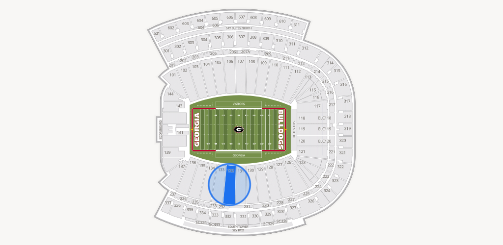Sanford Stadium Seating Chart