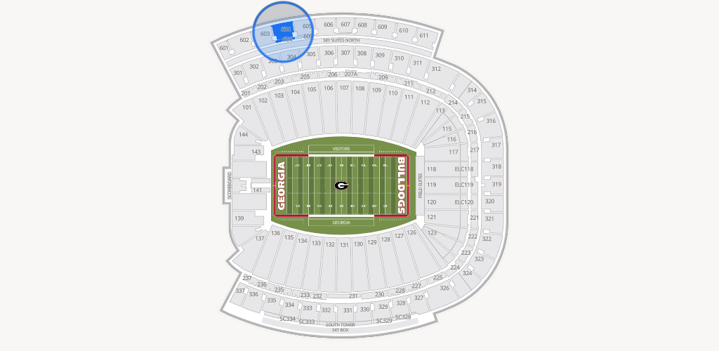 Sanford Stadium Seating Chart