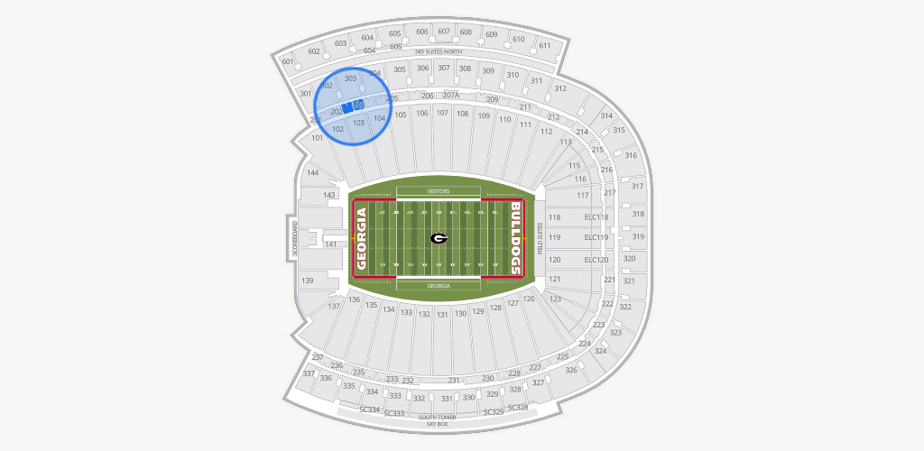 Sanford Stadium Seating Chart