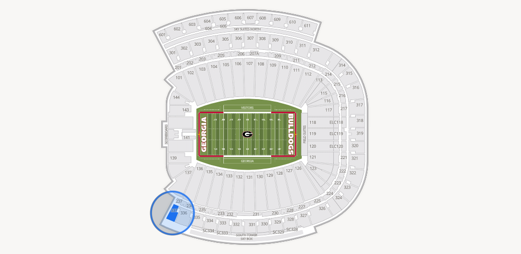 Sanford Stadium Seating Chart