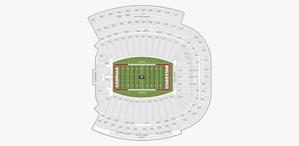 Sanford Stadium Seating Chart