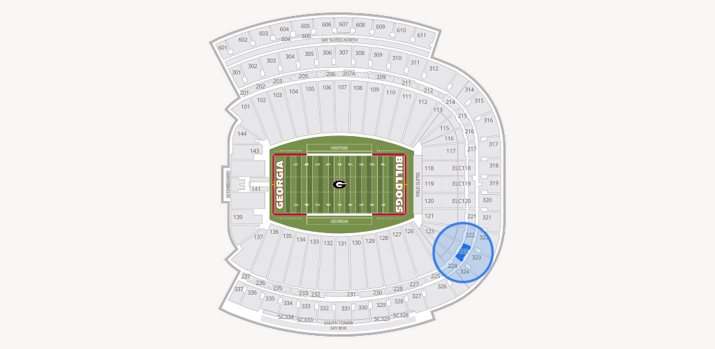 Sanford Stadium Seating Chart