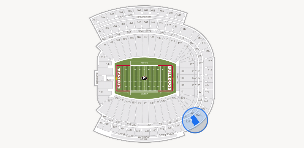 Sanford Stadium Seating Chart