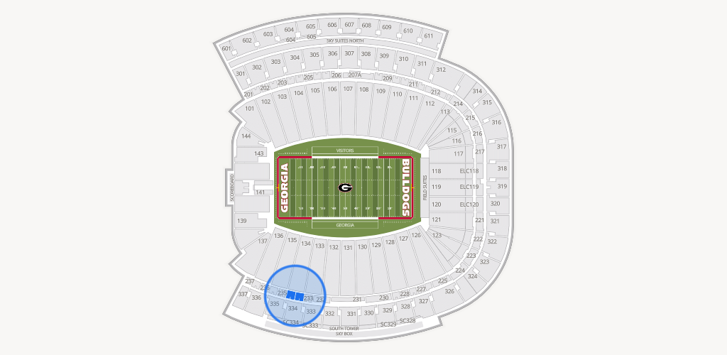 Sanford Stadium Seating Chart