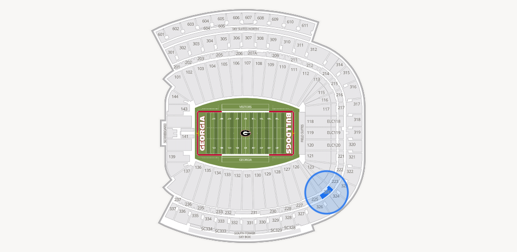 Sanford Stadium Seating Chart