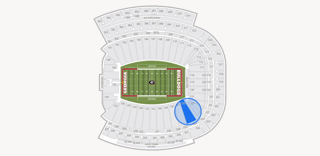 Sanford Stadium Seating Chart