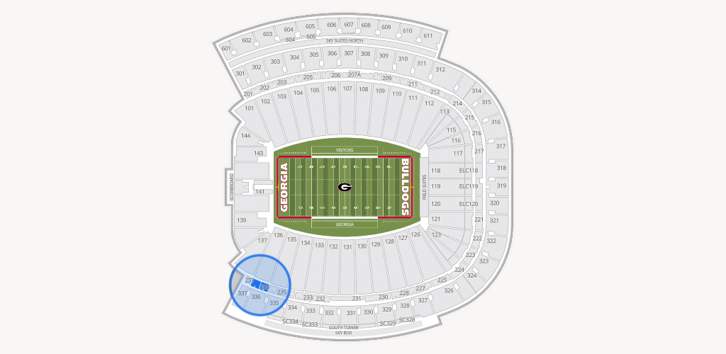 Sanford Stadium Seating Chart