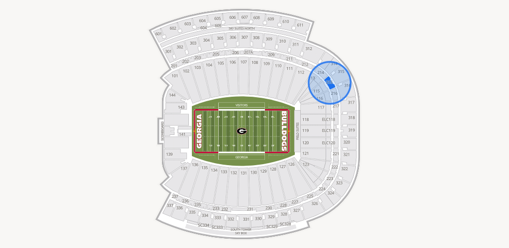 Sanford Stadium Seating Chart