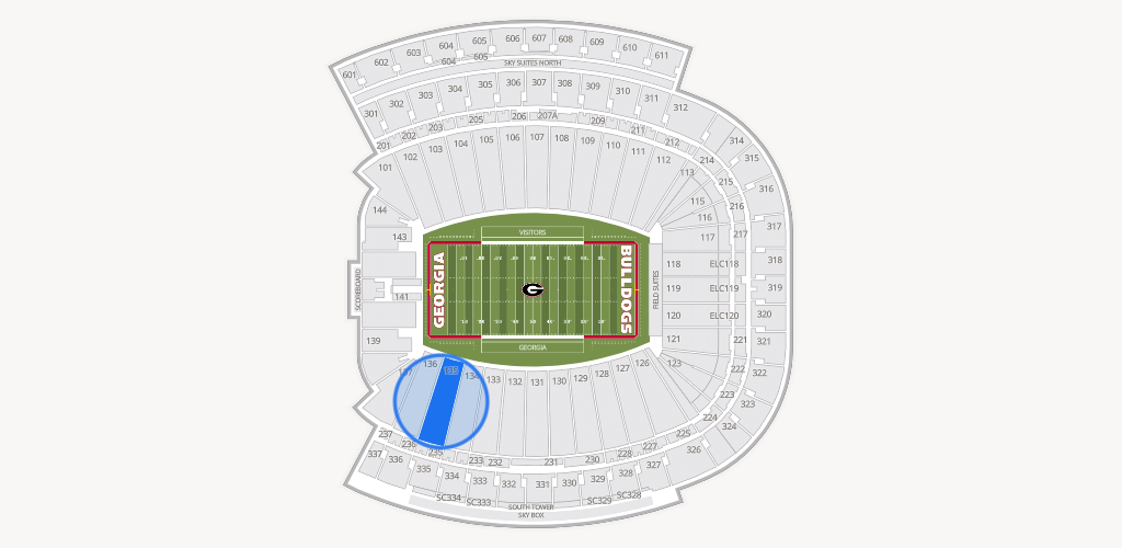 Sanford Stadium Seating Chart