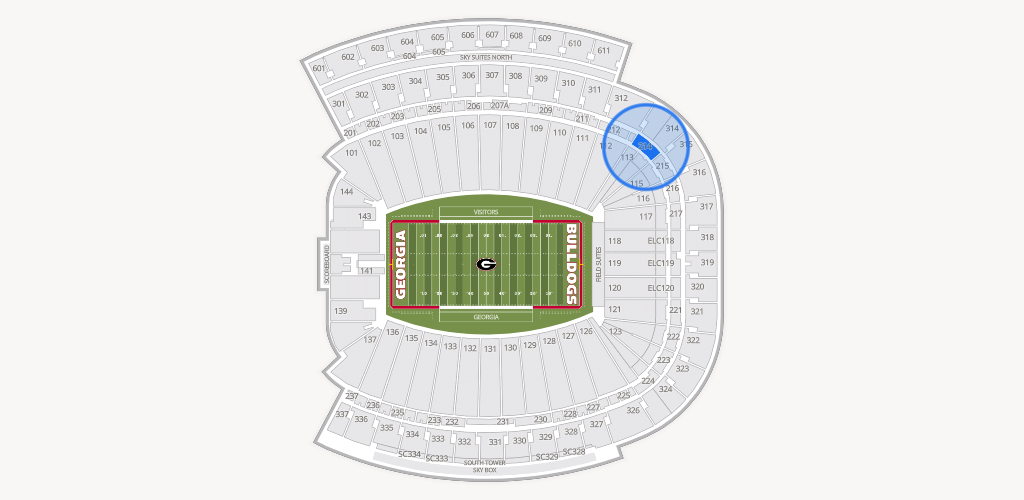 Sanford Stadium Seating Chart