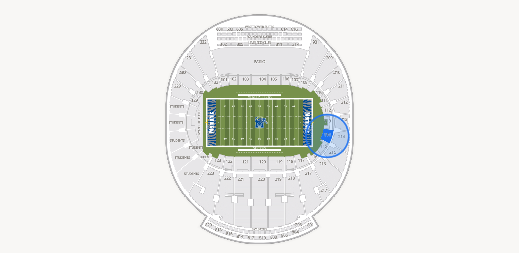 Simmons Bank Liberty Stadium Seating Chart