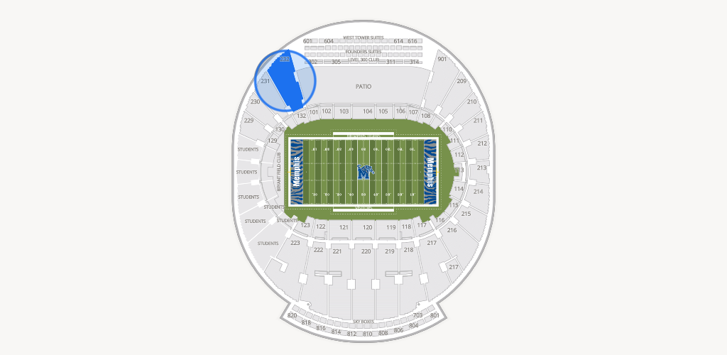 Simmons Bank Liberty Stadium Seating Chart