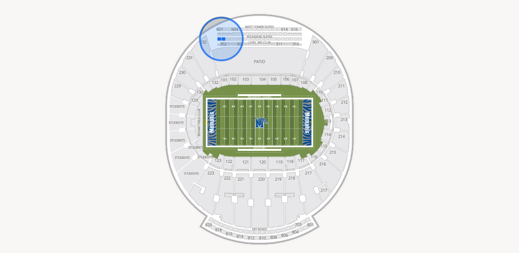 Simmons Bank Liberty Stadium Seating Chart