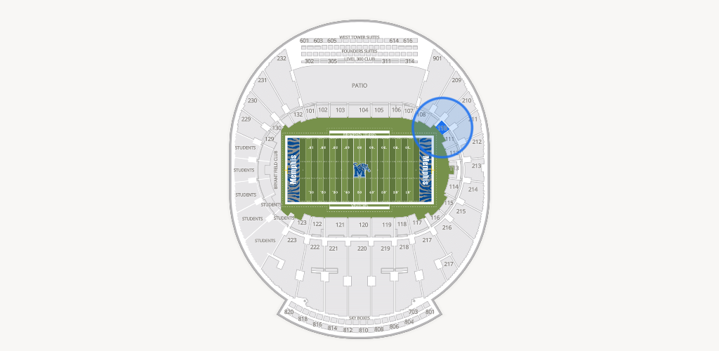 Simmons Bank Liberty Stadium Seating Chart