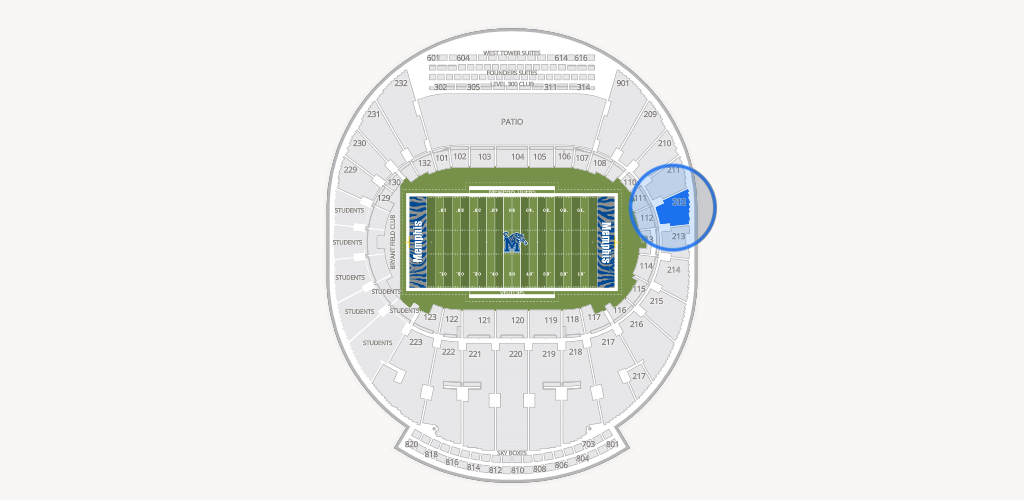 Simmons Bank Liberty Stadium Seating Chart