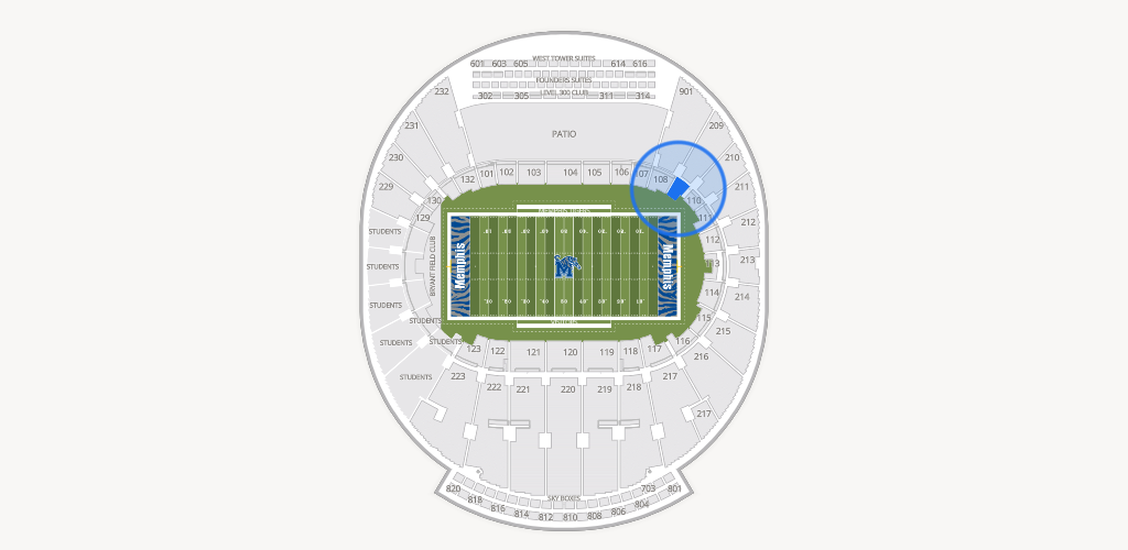 Simmons Bank Liberty Stadium Seating Chart