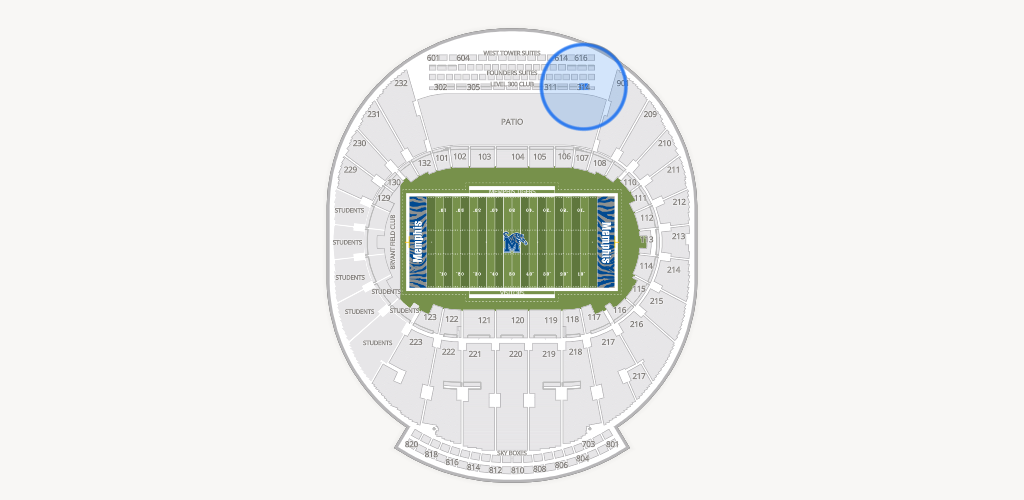 Simmons Bank Liberty Stadium Seating Chart