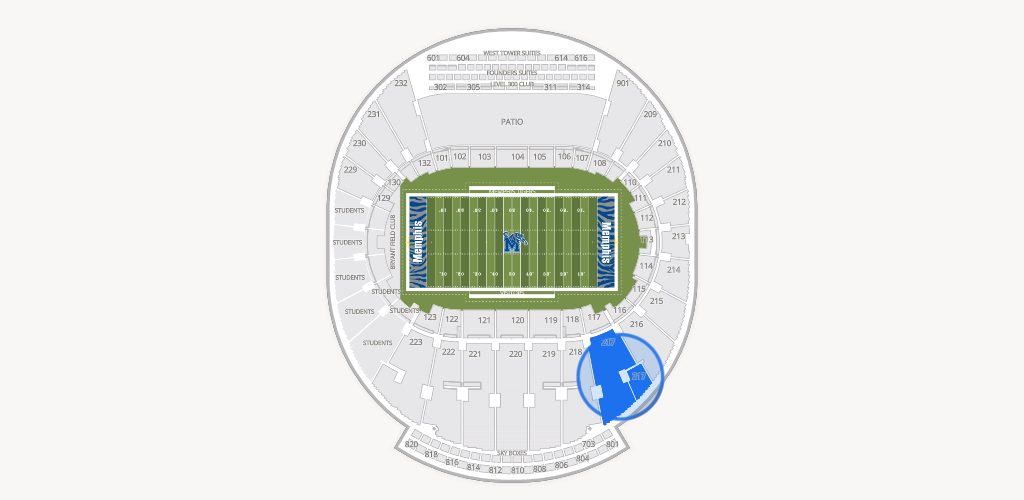 Simmons Bank Liberty Stadium Seating Chart