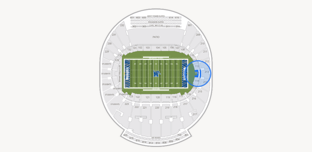 Simmons Bank Liberty Stadium Seating Chart