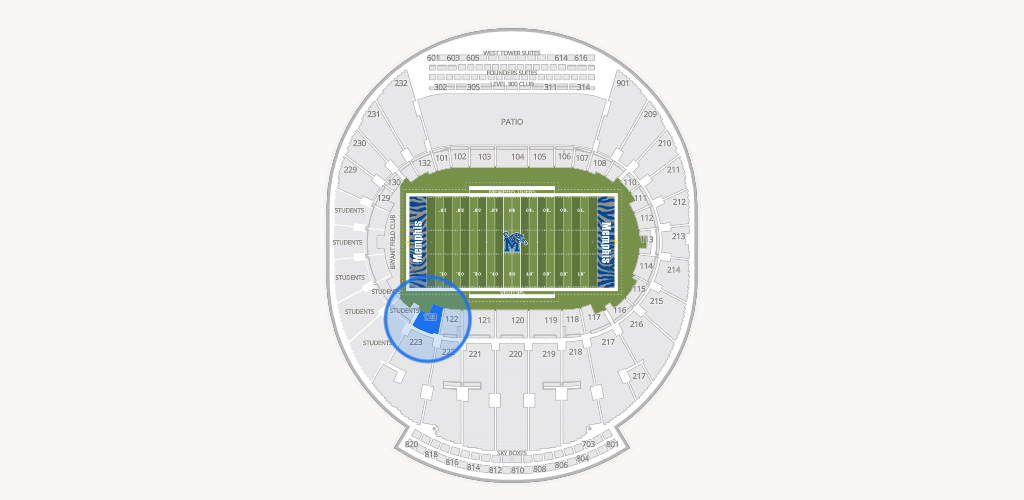Simmons Bank Liberty Stadium Seating Chart