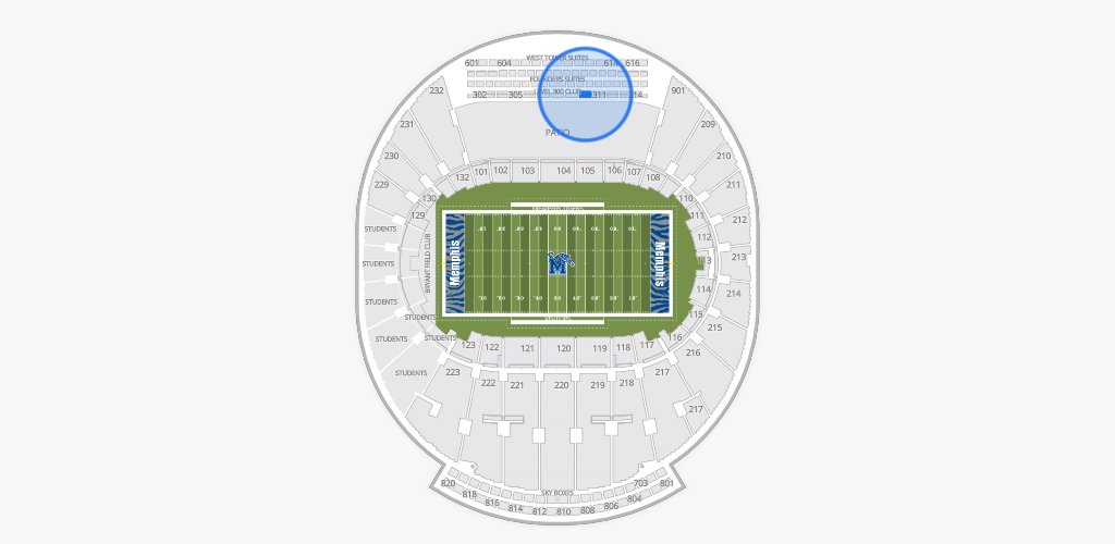Simmons Bank Liberty Stadium Seating Chart