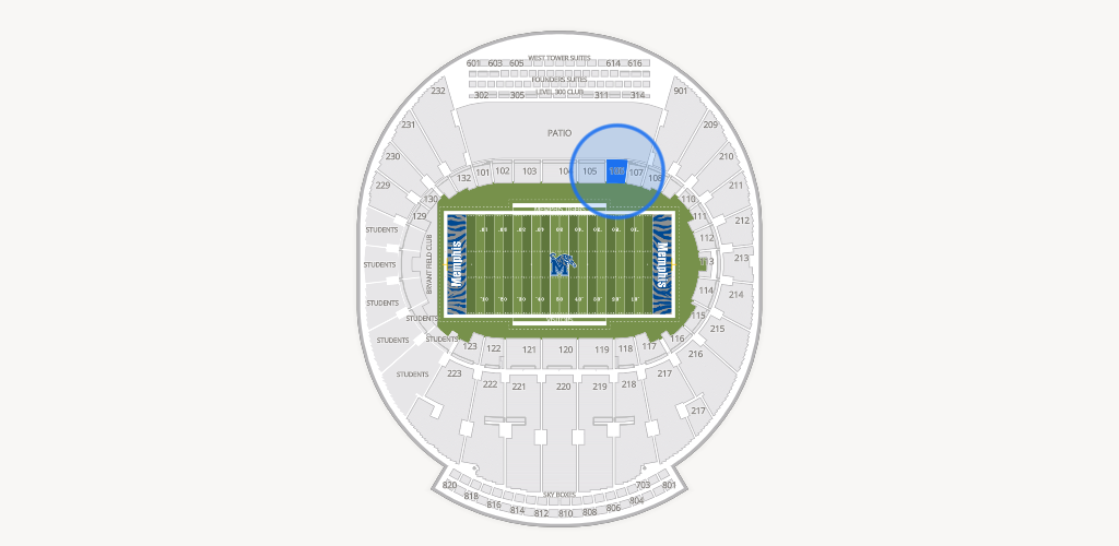 Simmons Bank Liberty Stadium Seating Chart