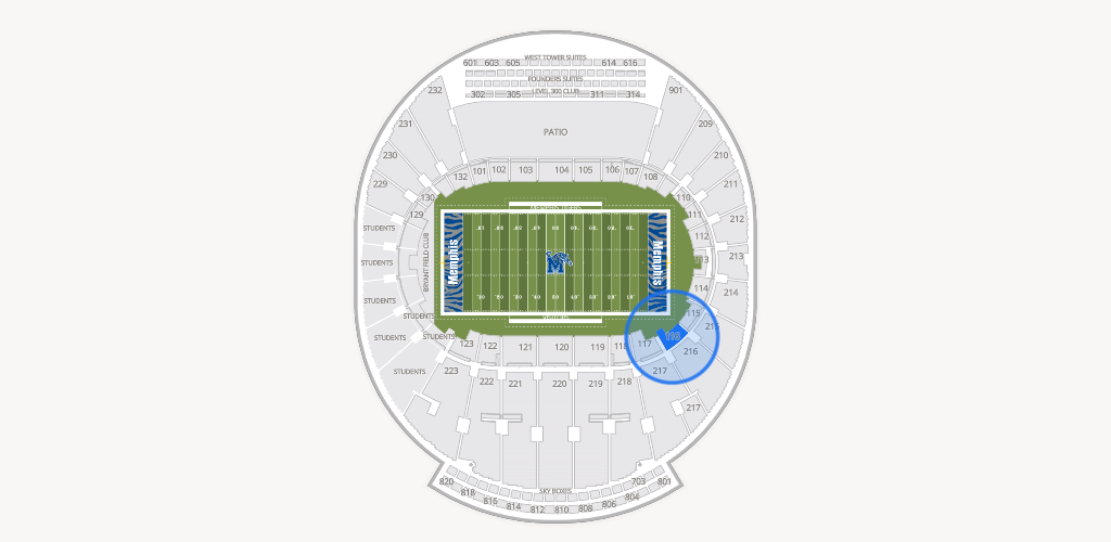 Simmons Bank Liberty Stadium Seating Chart