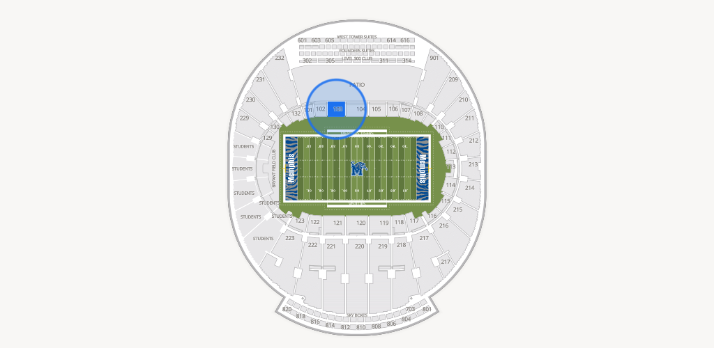 Simmons Bank Liberty Stadium Seating Chart