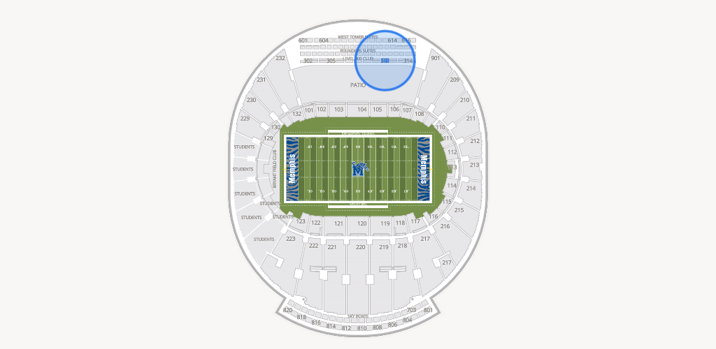 Simmons Bank Liberty Stadium Seating Chart